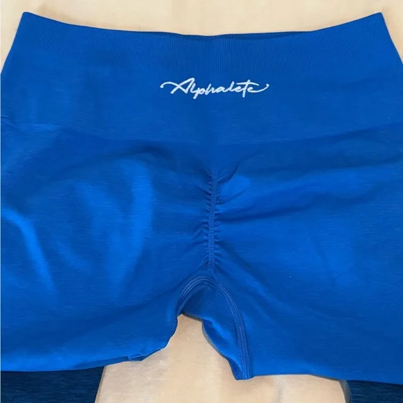 Alphalete Women's Blue Ombre Leggings with Scrunch - Size L - Picture 3 of 6